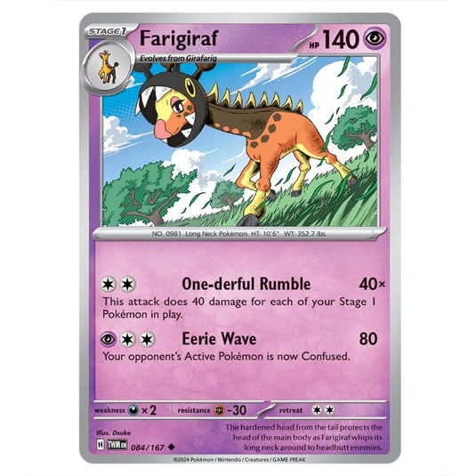 Pokemon - Scarlet & Violet - Twilight Masquerade - Farigiraf - 084/167