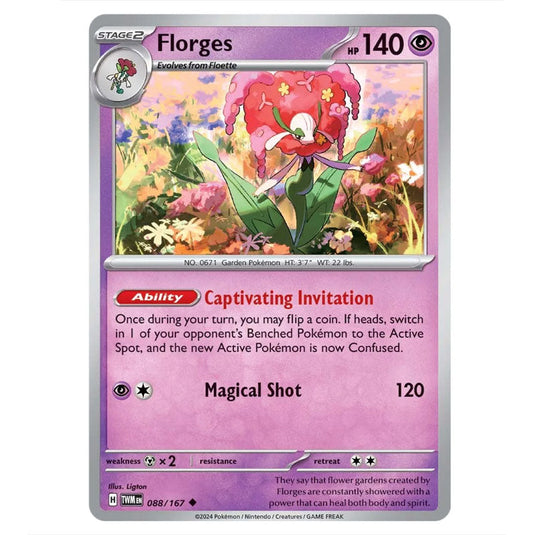 Pokemon - Scarlet & Violet - Twilight Masquerade - Florges - 088/167