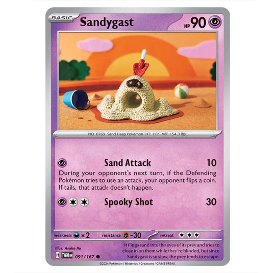 Pokemon - Scarlet & Violet - Twilight Masquerade - Sandygast - 091/167