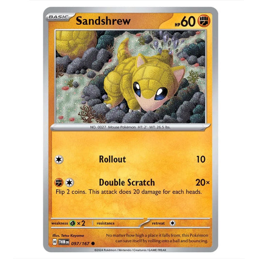 Pokemon - Scarlet & Violet - Twilight Masquerade - Sandshrew - 097/167