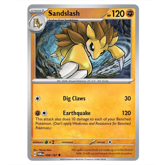 Pokemon - Scarlet & Violet - Twilight Masquerade - Sandslash - 098/167