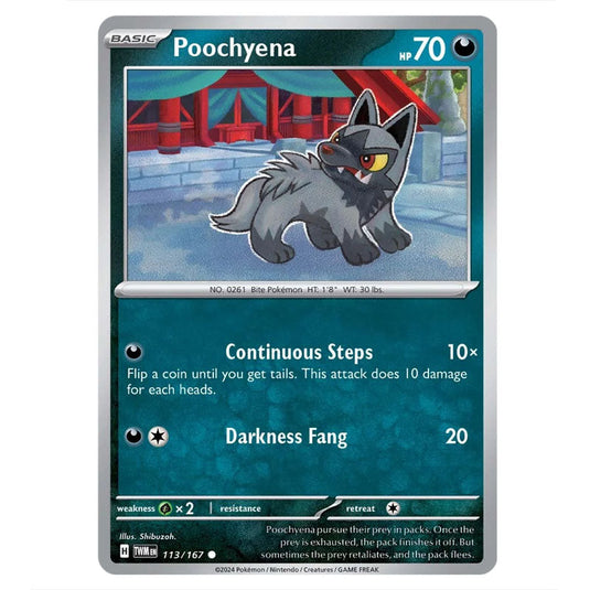 Pokemon - Scarlet & Violet - Twilight Masquerade - Poochyena - 113/167