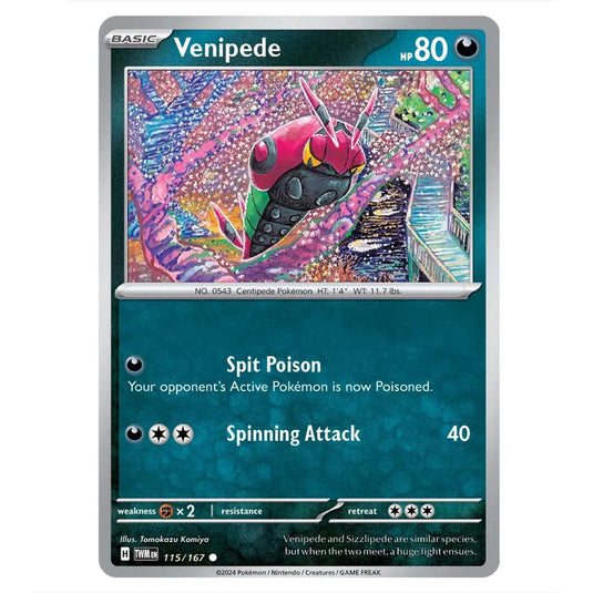 Pokemon - Scarlet & Violet - Twilight Masquerade - Venipede - 115/167