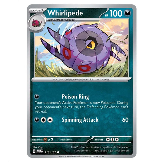 Pokemon - Scarlet & Violet - Twilight Masquerade - Whirlipede - 116/167