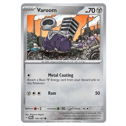 Pokemon - Scarlet & Violet - Twilight Masquerade - Varoom - 124/167