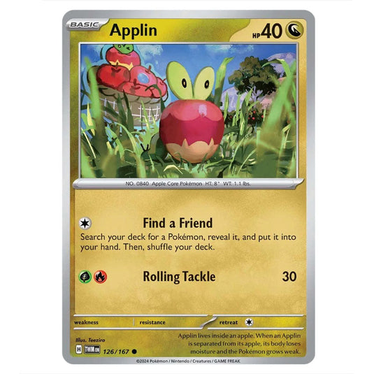 Pokemon - Scarlet & Violet - Twilight Masquerade - Applin - 126/167