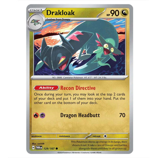 Pokemon - Scarlet & Violet - Twilight Masquerade - Drakloak - 129/167