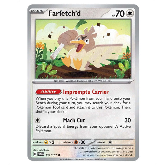 Pokemon - Scarlet & Violet - Twilight Masquerade - Farfetch'd - 132/167