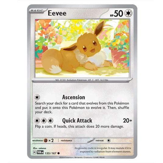 Pokemon - Scarlet & Violet - Twilight Masquerade - Eevee - 135/167