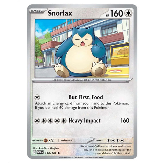 Pokemon - Scarlet & Violet - Twilight Masquerade - Snorlax - 136/167