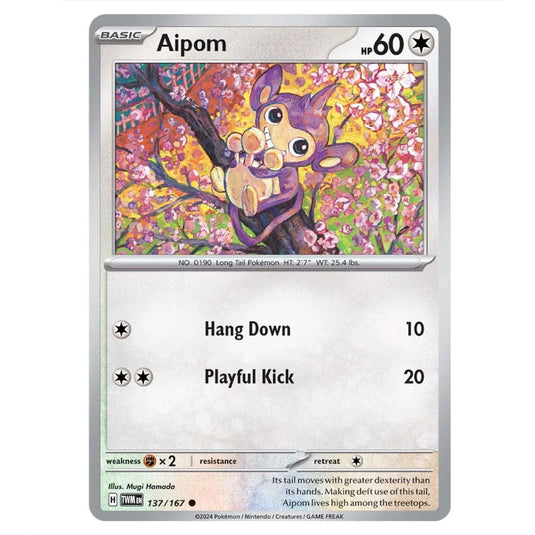 Pokemon - Scarlet & Violet - Twilight Masquerade - Aipom - 137/167