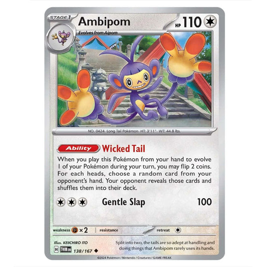 Pokemon - Scarlet & Violet - Twilight Masquerade - Ambipom - 138/167