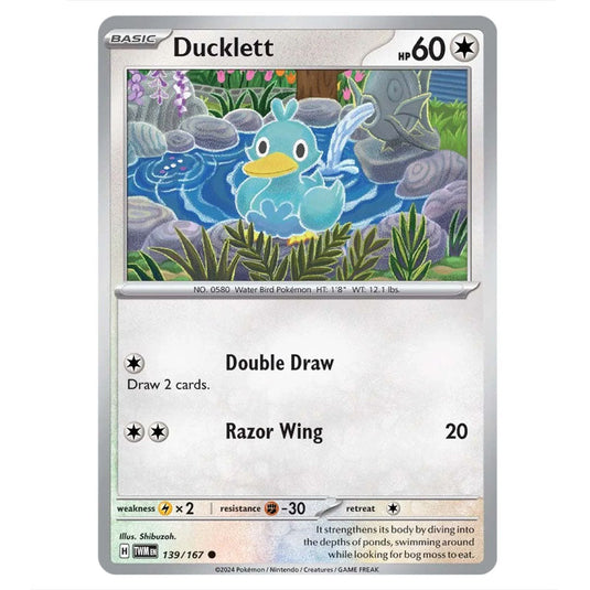 Pokemon - Scarlet & Violet - Twilight Masquerade - Ducklett - 139/167