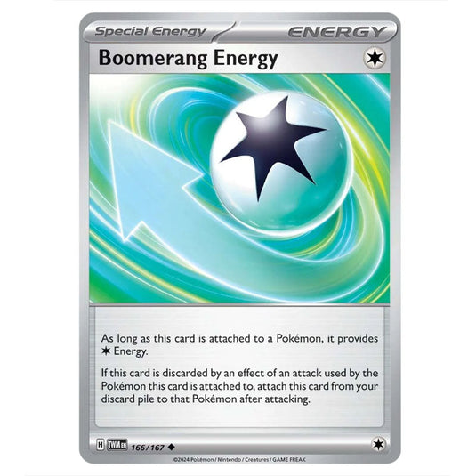 Pokemon - Scarlet & Violet - Twilight Masquerade - Boomerang Energy - 166/167