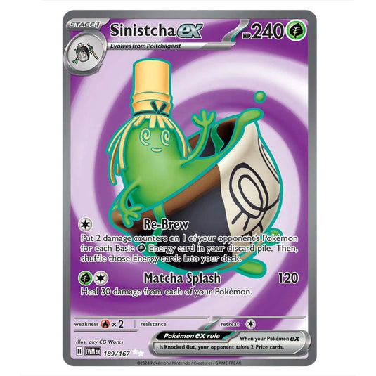 Pokemon - Scarlet & Violet - Twilight Masquerade - Sinistcha ex - 189/167