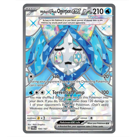 Pokemon - Scarlet & Violet - Twilight Masquerade - Wellspring Mask Ogerpon ex - 194/167