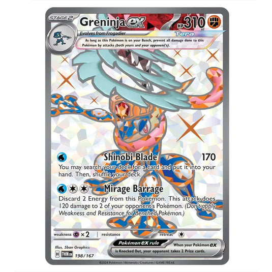 Pokemon - Scarlet & Violet - Twilight Masquerade - Greninja ex - 198/167