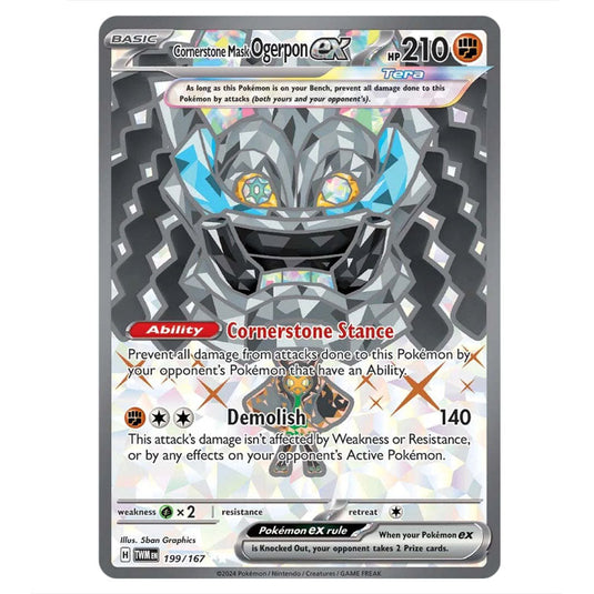 Pokemon - Scarlet & Violet - Twilight Masquerade - Cornerstone Mask Ogerpon ex - 199/167