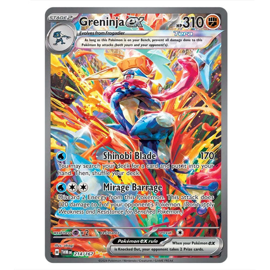 Pokemon - Scarlet & Violet - Twilight Masquerade - Greninja ex - 214/167