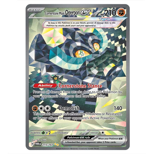 Pokemon - Scarlet & Violet - Twilight Masquerade - Cornerstone Mask Ogerpon ex - 215/167