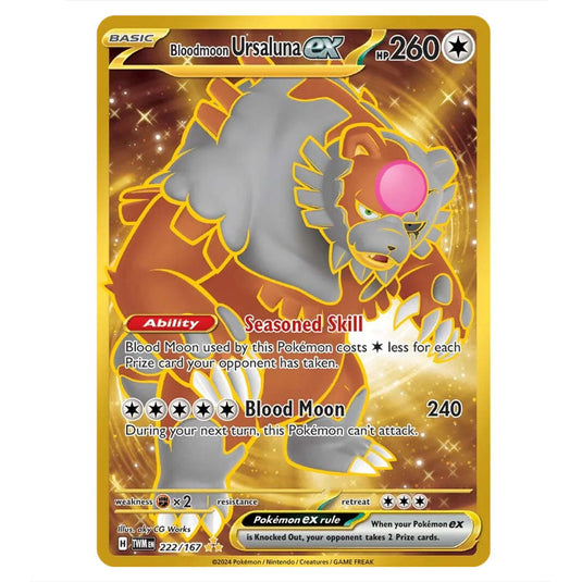 Pokemon - Scarlet & Violet - Twilight Masquerade - Bloodmoon Ursaluna ex - 222/167