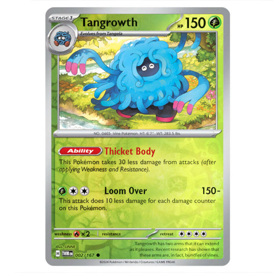 Pokemon - Scarlet & Violet - Twilight Masquerade - Tangrowth - 002/167 - (Reverse Holo)