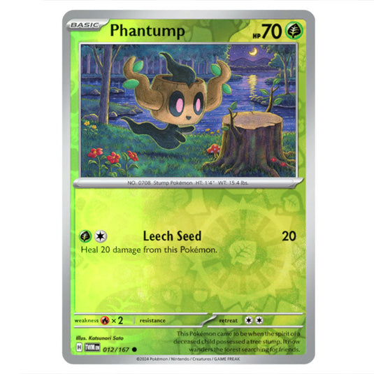 Pokemon - Scarlet & Violet - Twilight Masquerade - Phantump - 012/167 - (Reverse Holo)