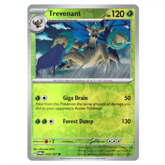 Pokemon - Scarlet & Violet - Twilight Masquerade - Trevenant - 013/167 - (Reverse Holo)