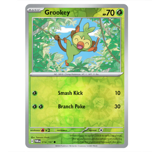 Pokemon - Scarlet & Violet - Twilight Masquerade - Grookey - 014/167 - (Reverse Holo)