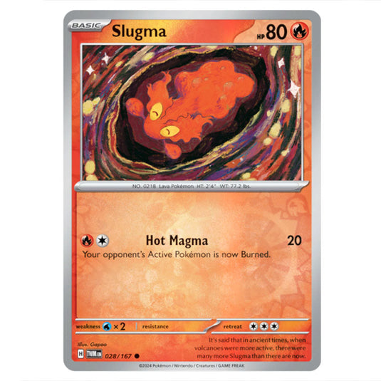 Pokemon - Scarlet & Violet - Twilight Masquerade - Slugma - 028/167 - (Reverse Holo)