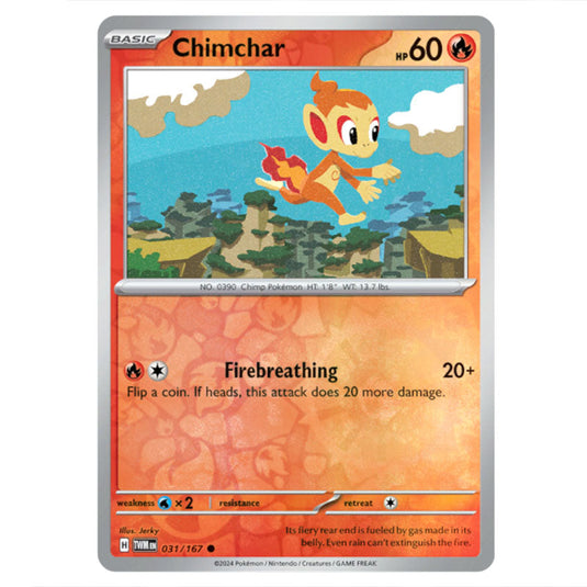 Pokemon - Scarlet & Violet - Twilight Masquerade - Chimchar - 031/167 - (Reverse Holo)