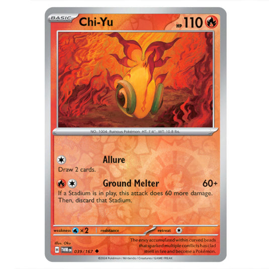 Pokemon - Scarlet & Violet - Twilight Masquerade - Chi-Yu - 039/167 - (Reverse Holo)