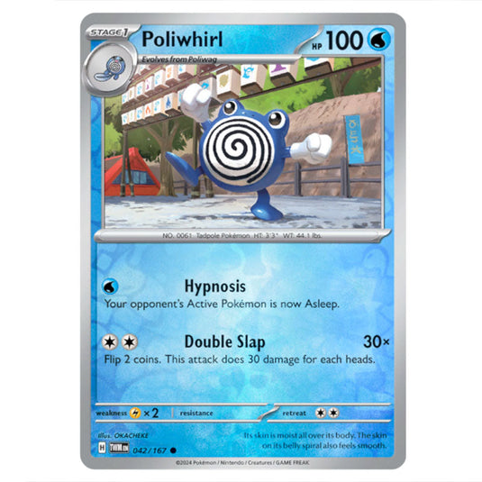 Pokemon - Scarlet & Violet - Twilight Masquerade - Poliwhirl - 042/167 - (Reverse Holo)