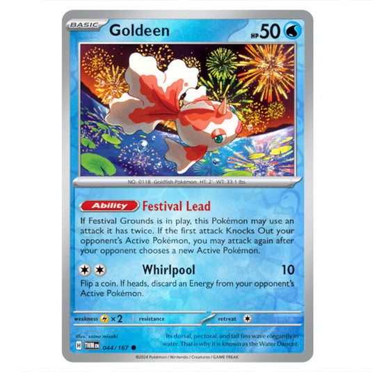 Pokemon - Scarlet & Violet - Twilight Masquerade - Goldeen - 044/167 - (Reverse Holo)