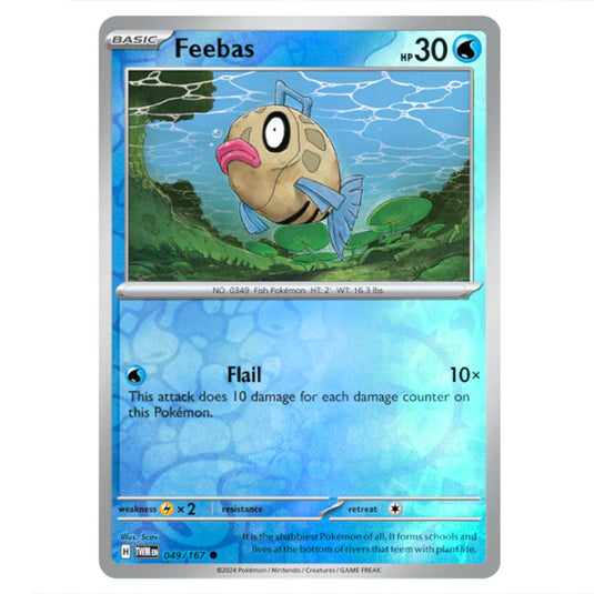 Pokemon - Scarlet & Violet - Twilight Masquerade - Feebas - 049/167 - (Reverse Holo)