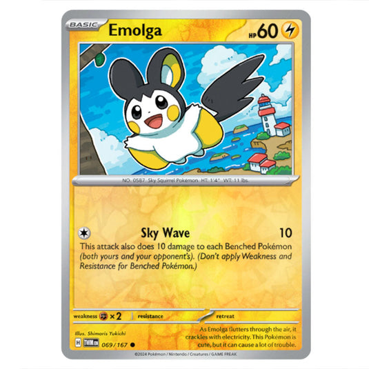 Pokemon - Scarlet & Violet - Twilight Masquerade - Emolga - 069/167 - (Reverse Holo)