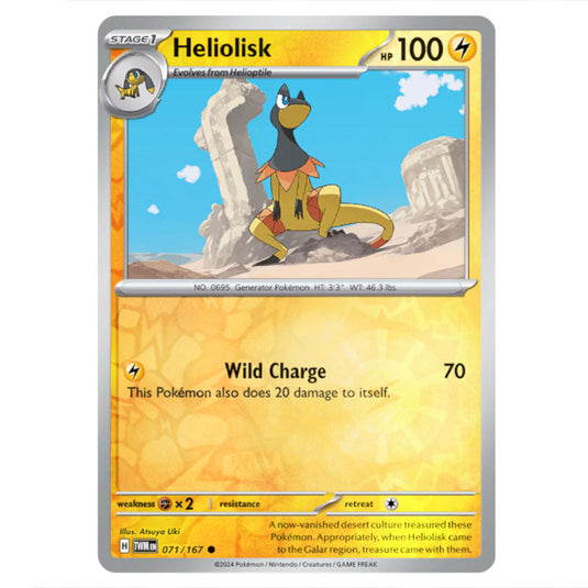 Pokemon - Scarlet & Violet - Twilight Masquerade - Heliolisk - 071/167 - (Reverse Holo)