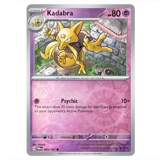 Pokemon - Scarlet & Violet - Twilight Masquerade - Kadabra - 081/167 - (Reverse Holo)