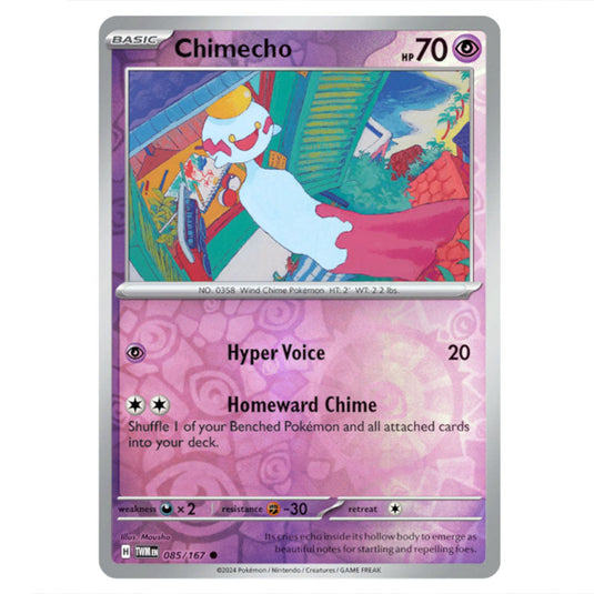 Pokemon - Scarlet & Violet - Twilight Masquerade - Chimecho - 085/167 - (Reverse Holo)