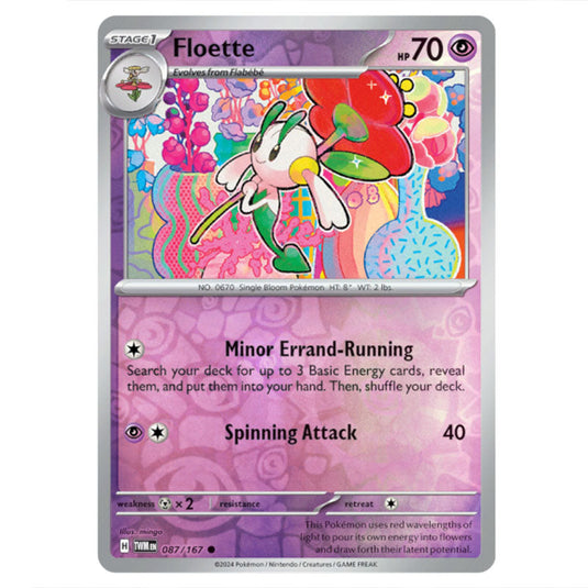 Pokemon - Scarlet & Violet - Twilight Masquerade - Floette - 087/167 - (Reverse Holo)