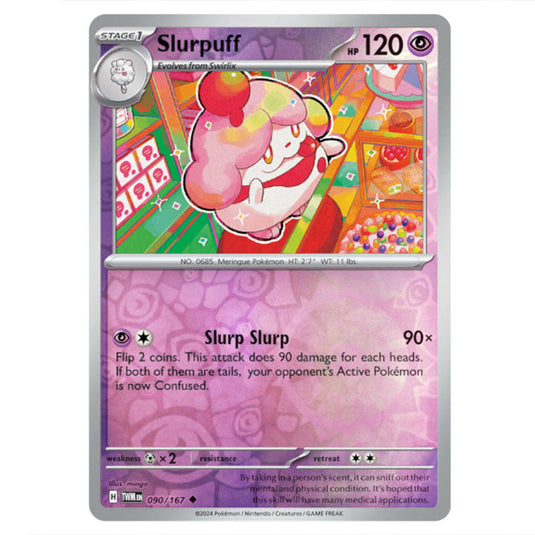 Pokemon - Scarlet & Violet - Twilight Masquerade - Slurpuff - 090/167 - (Reverse Holo)