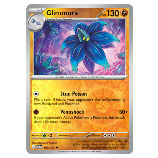 Pokemon - Scarlet & Violet - Twilight Masquerade - Glimmora - 109/167 - (Reverse Holo)