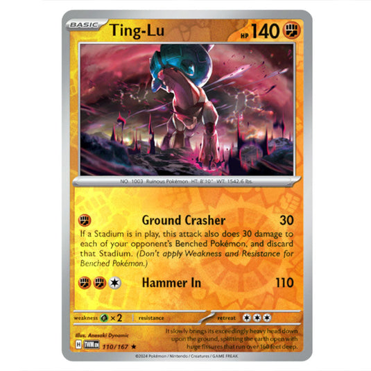 Pokemon - Scarlet & Violet - Twilight Masquerade - Ting-Lu - 110/167 - (Reverse Holo)