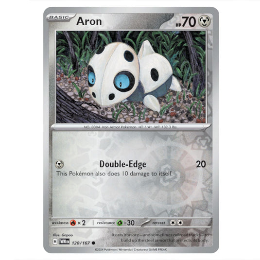 Pokemon - Scarlet & Violet - Twilight Masquerade - Aron - 120/167 - (Reverse Holo)