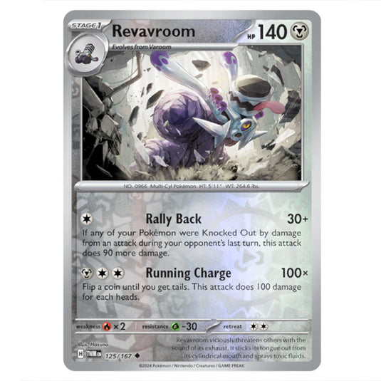 Pokemon - Scarlet & Violet - Twilight Masquerade - Revavroom - 125/167 - (Reverse Holo)