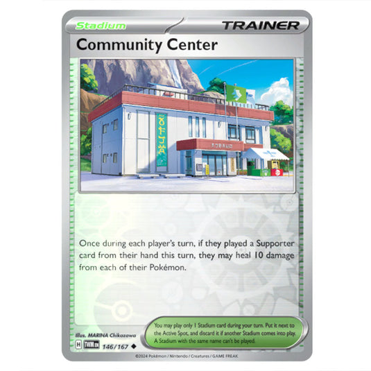 Pokemon - Scarlet & Violet - Twilight Masquerade - Community Center - 146/167 - (Reverse Holo)