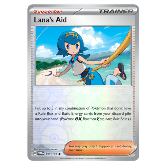 Pokemon - Scarlet & Violet - Twilight Masquerade - Lana's Aid - 155/167 - (Reverse Holo)