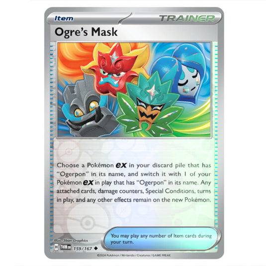 Pokemon - Scarlet & Violet - Twilight Masquerade - Ogre's Mask - 159/167 - (Reverse Holo)