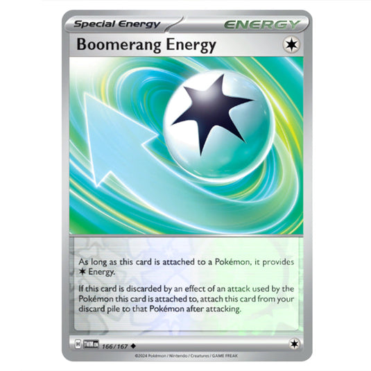 Pokemon - Scarlet & Violet - Twilight Masquerade - Boomerang Energy - 166/167 - (Reverse Holo)