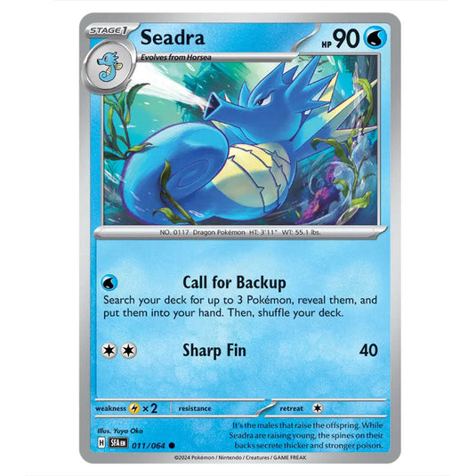 Seadra 011 card from the Pokemon set Shrouded Fable